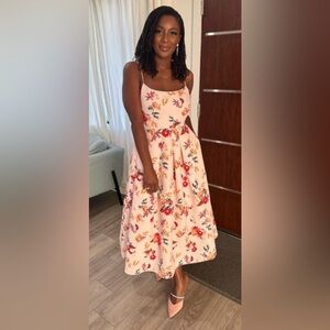 Sachin & Babi Audra Spaghetti Strap A-line Midi Dress size 10